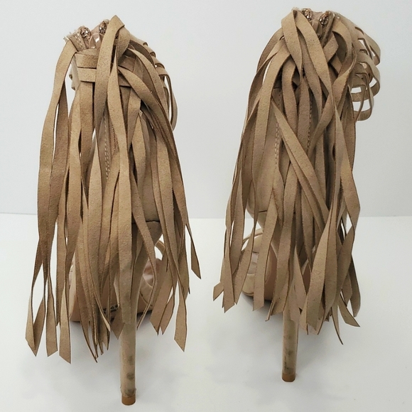 Women Qupid heel sandals, Size 9, Beige - Picture 6 of 9